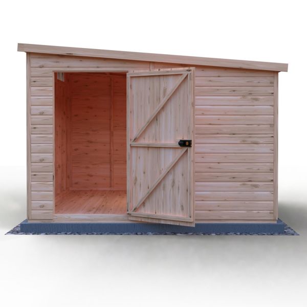 Security Pent 10 x 10 Single Door Loglap Shed