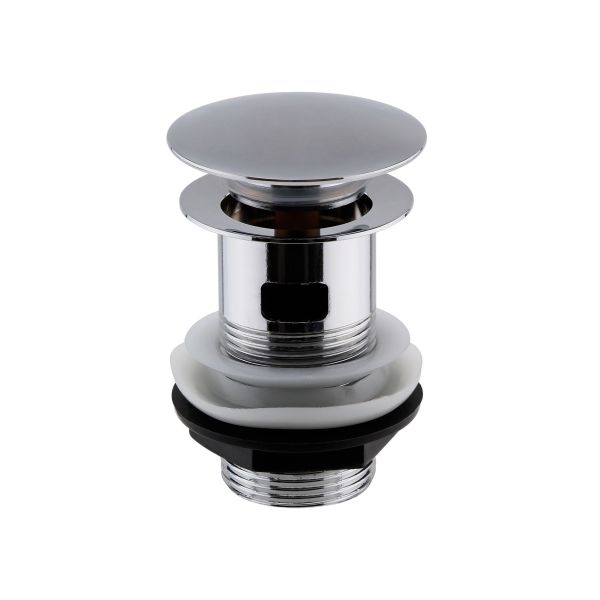 Push Button Basin Waste - Hudson Reed EK303 Chrome, Chrome colour ,image 1