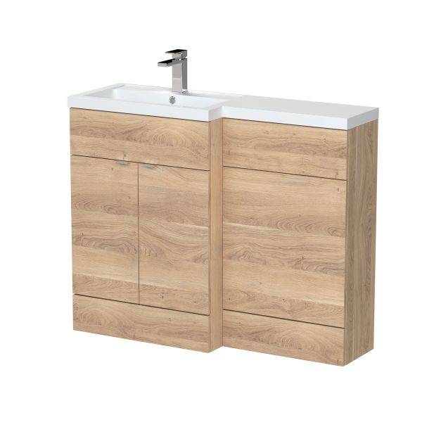 1100mm Left Hand Combination - Hudson Reed CBI3002 Oak, Oak colour ,image 1