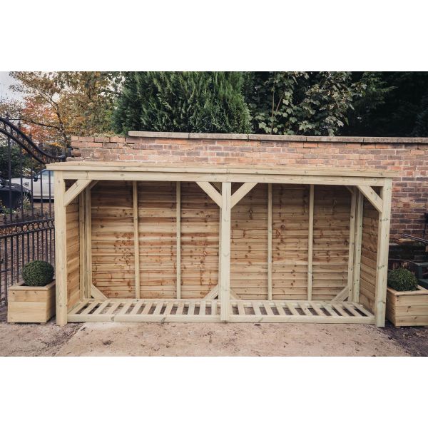 Logstore 6X12 (Height Ft X Width Ft) By Churnet Valley, Wood colour ,image 1