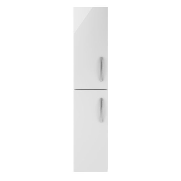 300mm Tall Unit (2 Door) - Nuie MOE162 Gloss White, White colour ,image 1