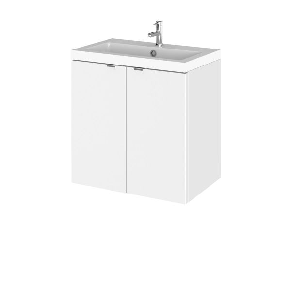 500mm Vanity Unit & Basin - Hudson Reed CBI140 Gloss White, White colour ,image 1