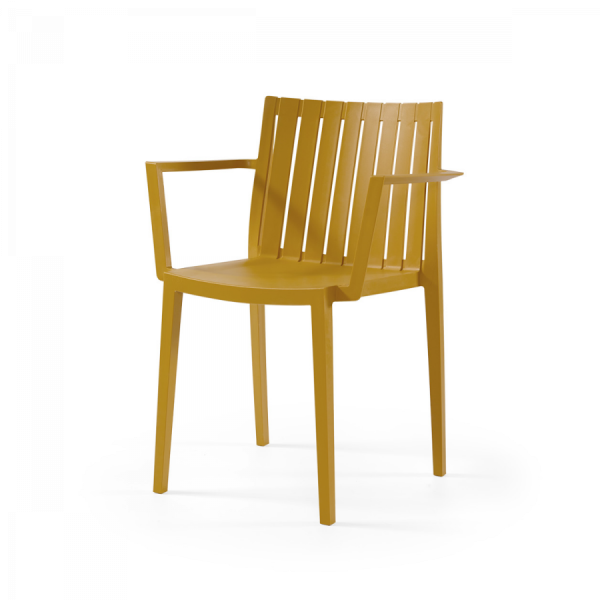 Elite 820 x 530 Plastic Arm Chair - Mustard, Neutrals colour ,image 1