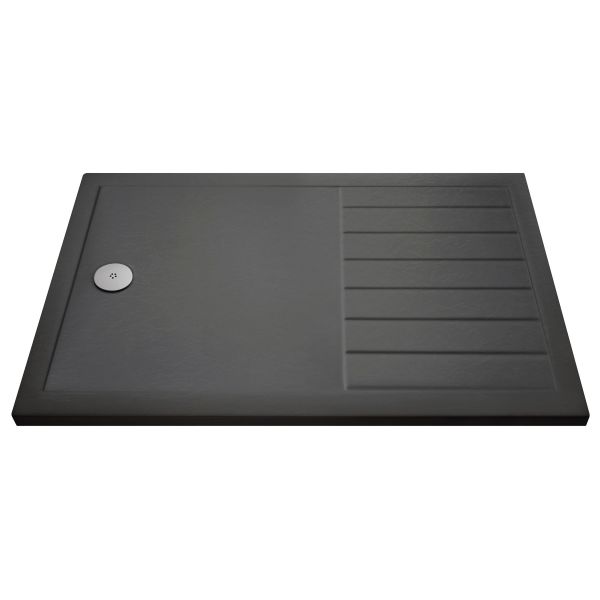 Rectangular Walk-In Shower Tray 1700 x 700 - Hudson Reed TR711770 Grey Slate, Grey colour ,image 1
