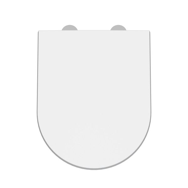 Luxury D Shaped Toilet Seat - Nuie NTS007 White, White colour ,image 1