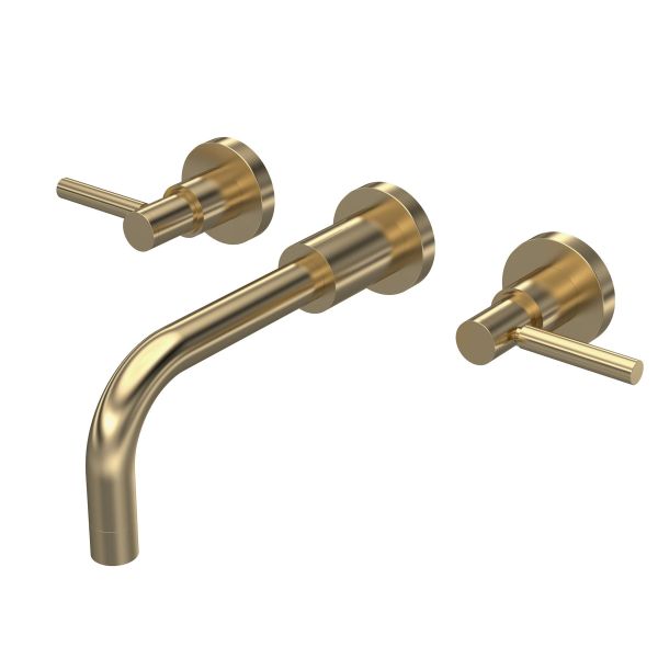 Wall Mounted Basin Mixer - Hudson Reed TEL817 Brass, Brass colour ,image 1