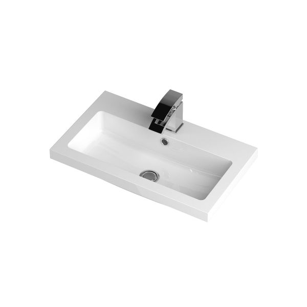 600mm Full Depth Basin - Hudson Reed PMB313 White, White colour ,image 1