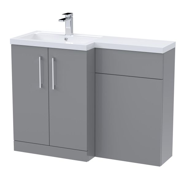 1100mm Left Hand Combination - Nuie ARN2211L Grey, Grey colour ,image 1