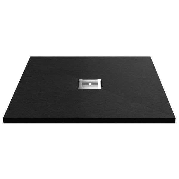 Square Shower Tray 900 x 900 - Hudson Reed NLT91010 Black, Black colour ,image 1