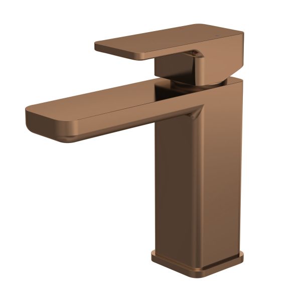 Mono Basin Mixer with Push Button Waste - Nuie WIN1505 Brass, Brass colour ,image 1