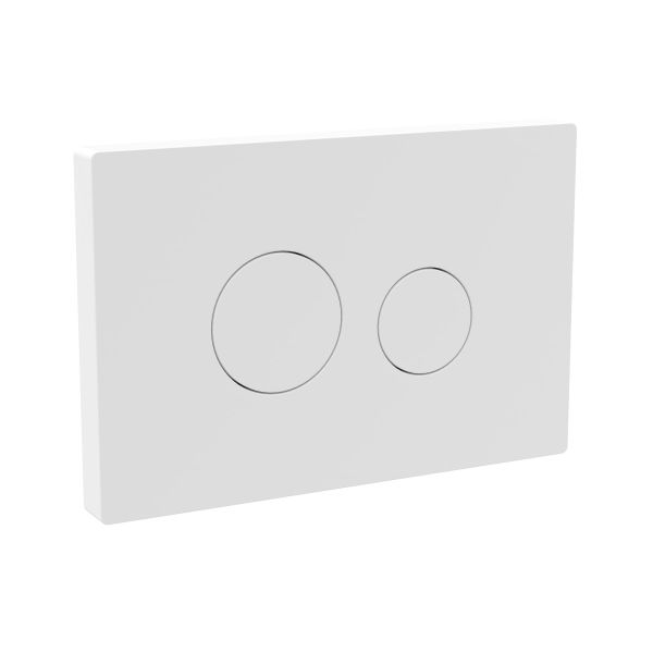 White Round Plate for Pneumatic Dual Flush - Hudson Reed MDPP06R White, White colour ,image 1