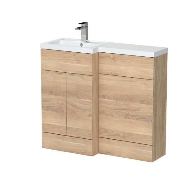 1000mm Left Hand Combination - Hudson Reed CBI3026 Oak, Oak colour ,image 1