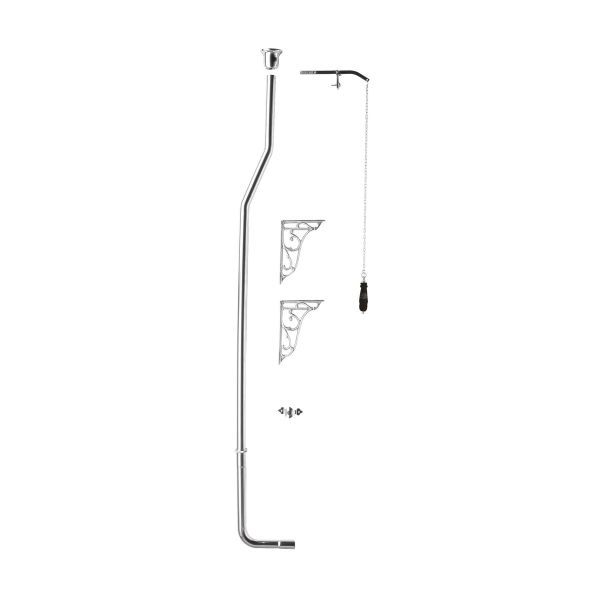 High Level Flush Pipe Pack - Hudson Reed FA413 Chrome, Chrome colour ,image 1