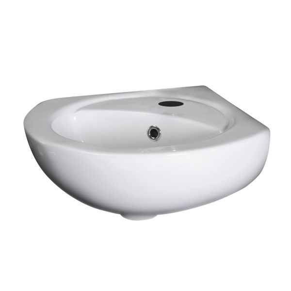 Corner Wall Hung Basin - Nuie NCU862 White, White colour ,image 1