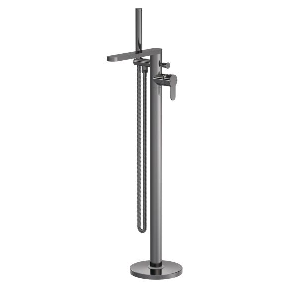 Freestanding Bath Shower Mixer - Nuie ARV721 Brushed Pewter, Brushed Pewter colour ,image 1