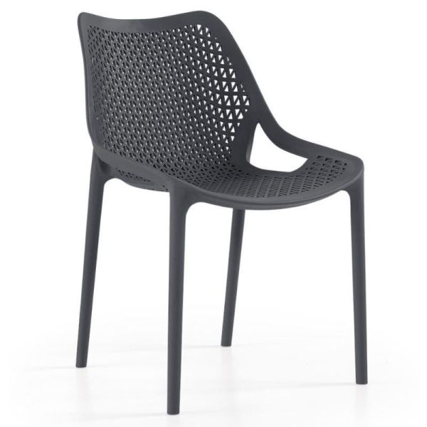 Oxy 810 x 500 Plastic Side Chair - Anthracite, Grey colour ,image 1