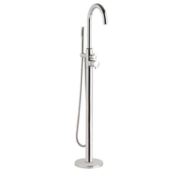 Floor Standing Bath Shower Mixer - Hudson Reed PN322 Chrome, Chrome colour ,image 1