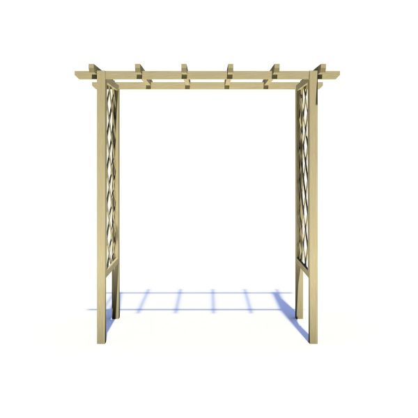 Arch Trellis Pergola 6 x 3, Brown colour ,image 1