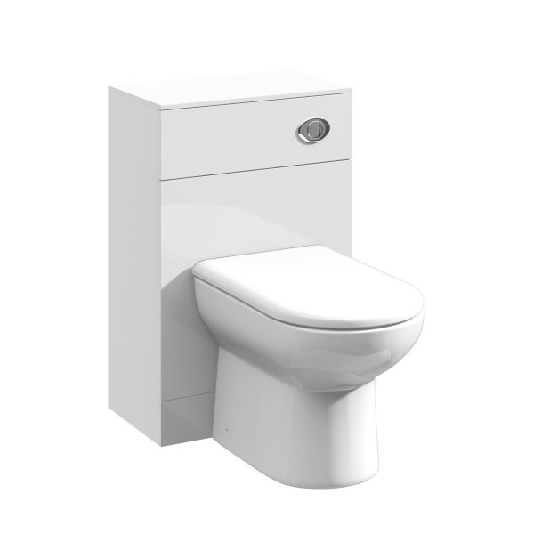 500mm WC Unit - Nuie PRC142 Gloss White, White colour ,image 1