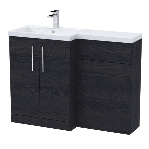 1100mm Left Hand Combination - Nuie ARN611L Black, Black colour ,image 1