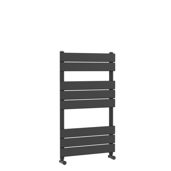 Square Flat Towel Radiator 840x500 - Hudson Reed HLA82 Black, Black colour ,image 1