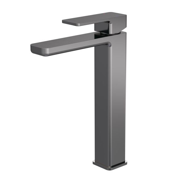 High-Rise Mono Basin Mixer (No Waste) - Nuie WIN770 Black, Black colour ,image 1