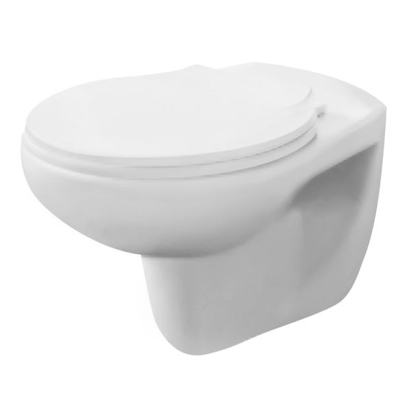 Wall Hung Pan - Nuie NCS140 White, White colour ,image 1