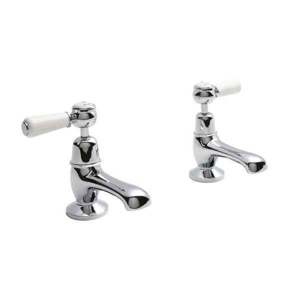 Basin Taps - Hudson Reed BC301DL Chrome, Chrome & White colour ,image 1