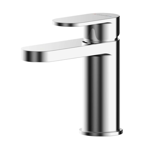 Mini Basin Mixer With Push Button Waste - Nuie BIN315 Chrome, Chrome colour ,image 1