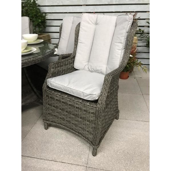 Victoria High Back Dining Chair, Grey colour ,image 1