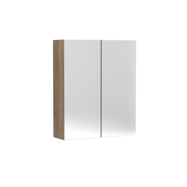 600mm Mirror Unit (50/50) - Hudson Reed OFF3017 Oak, Oak colour ,image 1