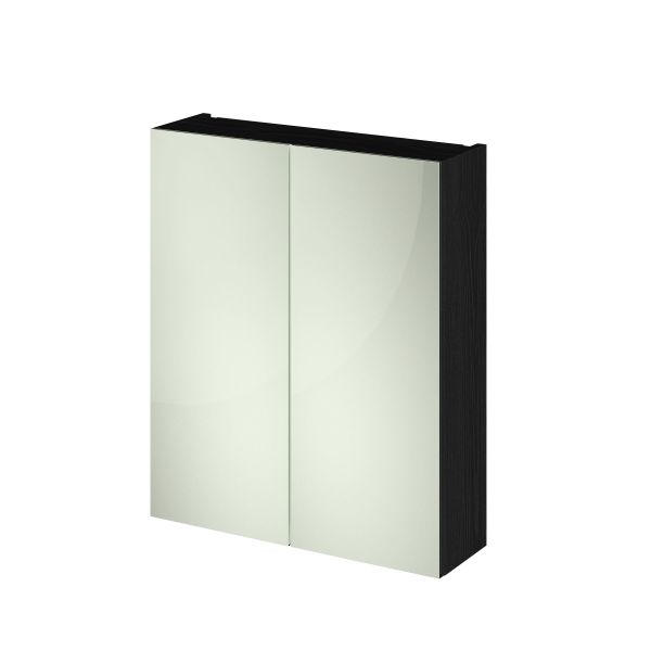 600mm Mirror Unit (50/50) - Hudson Reed OFF617 Charcoal Black, Hacienda Black colour ,image 1