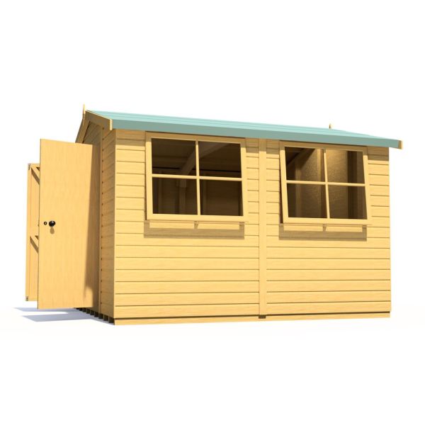 Bison 10 x 10 Double Door Loglap Shed