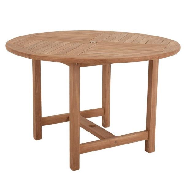 LeisureBench 4 Seat Hayden 1200 Round Wooden Table - Neutral