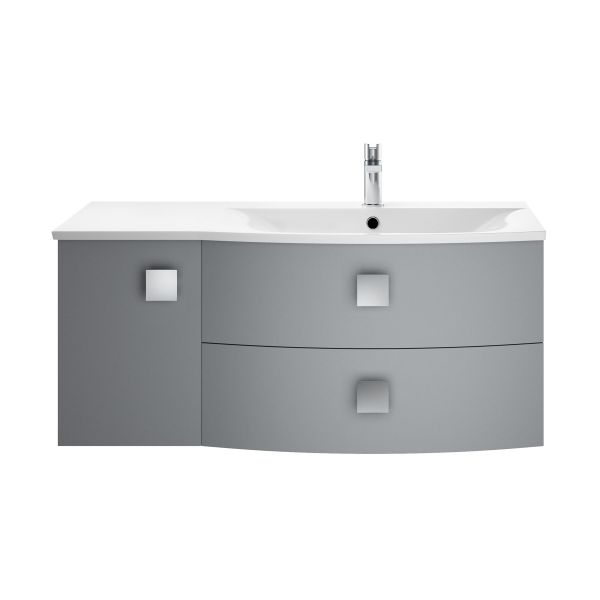 1000mm Cabinet & Basin - Right Hand - Hudson Reed SAR202R Dove Grey, Grey colour ,image 1