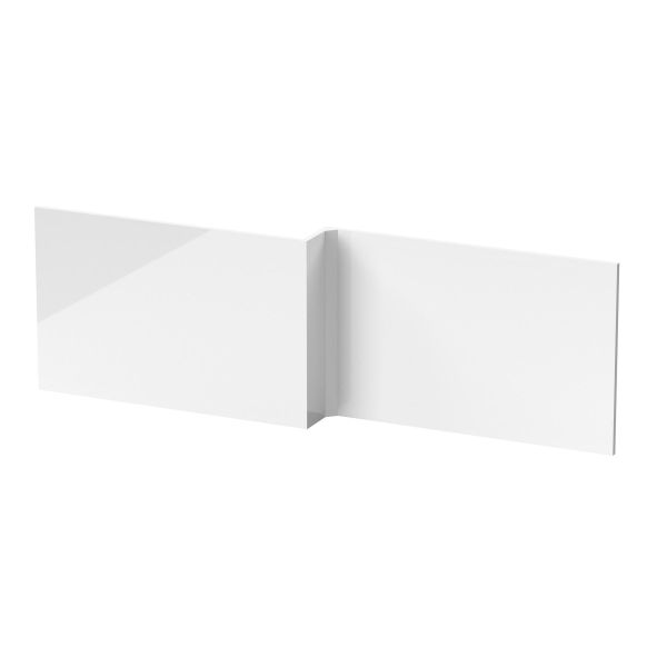 Shower Bath Front Panel (1700mm) - Nuie NMP135 Gloss White, White colour ,image 1