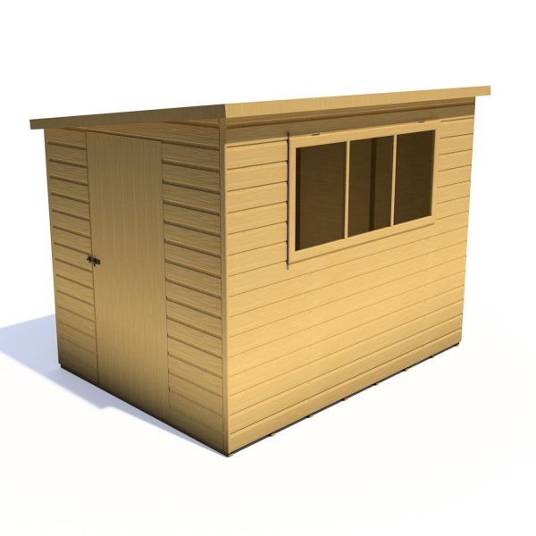 Caldey 8 x 6 Single Door Loglap Shed - Style A