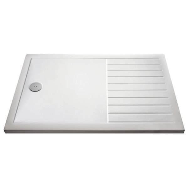 Rectangular Walk-In Shower Tray 1400 x 900 - Hudson Reed NTP1490 White, White colour ,image 1