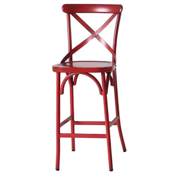 Chia 1160 x 510 Metal Bar Chair - Vintage Red, Red colour ,image 1