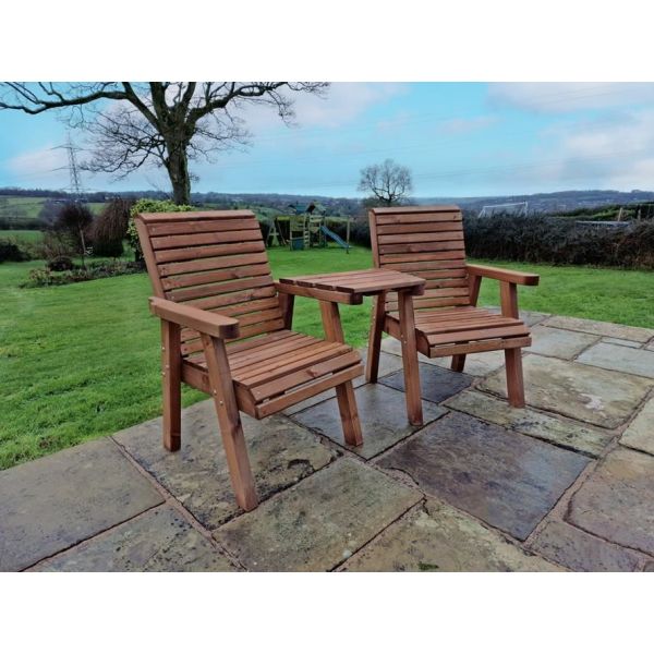 Valley Love Seat Angled By Churnet Valley, Wood colour ,image 1
