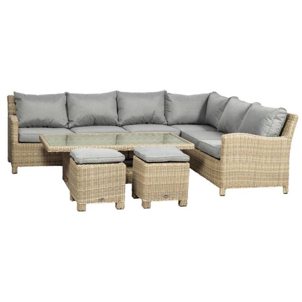 Wentworth 7Pc Deluxe Modular Corner Dining / Lounging Set, Neutrals colour ,image 1