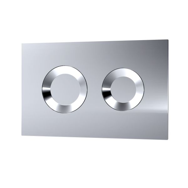 Round Dual Flush Push Button - Hudson Reed XTY009PR Chrome, Chrome colour ,image 1