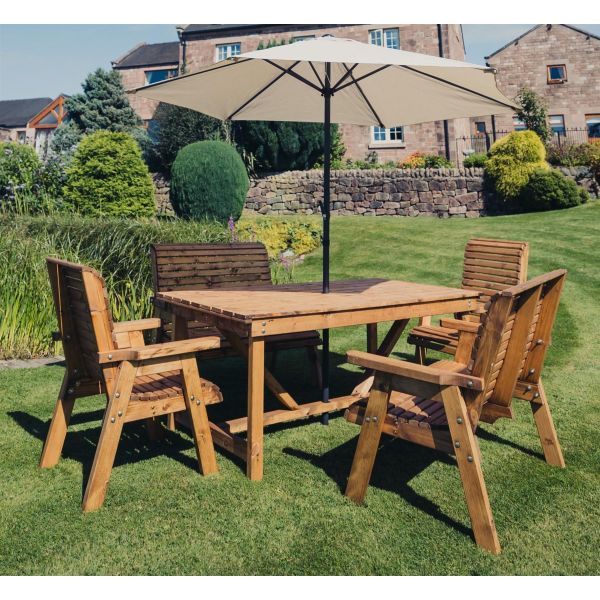 Valley 6 Seater Set 2Xc 2Xb By Churnet Valley, Wood colour ,image 1