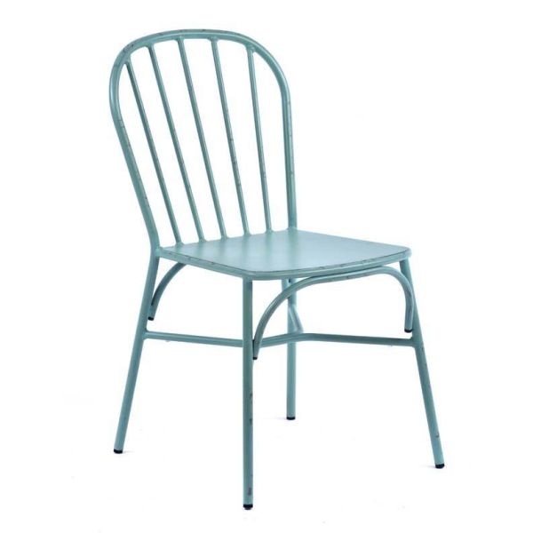 Cellini 870 x 500 Metal Side Chair - Vintage Light Blue, Blue colour ,image 1