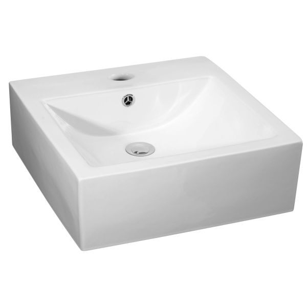 Square Vessel - Hudson Reed NBV102 White, White colour ,image 1