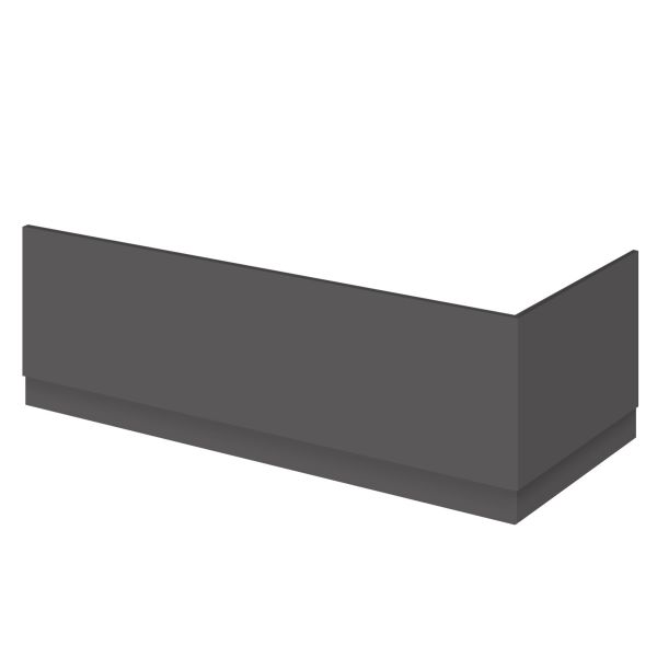 750mm Bath End Panel - Hudson Reed OFF971 Gloss Grey, Grey colour ,image 1