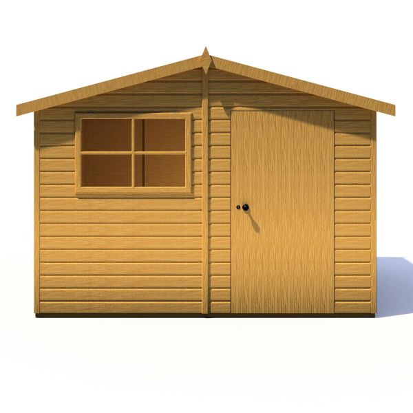 Wroxham 10 x 8 Single Door Shiplap Shed - Style C
