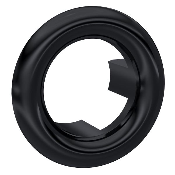 Black Overflow Cover - Hudson Reed OVFL02 Black, Black colour ,image 1