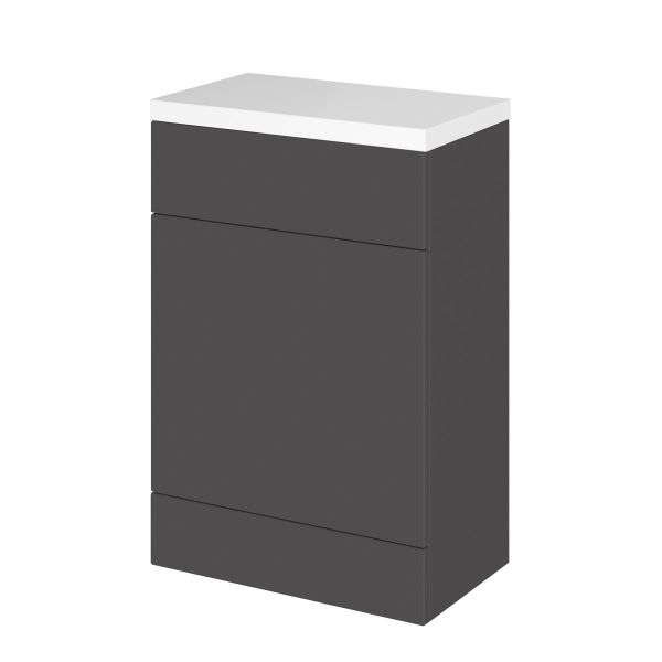 WC Unit & Polymarble Top - Hudson Reed CBI920 Gloss Grey, Grey colour ,image 1