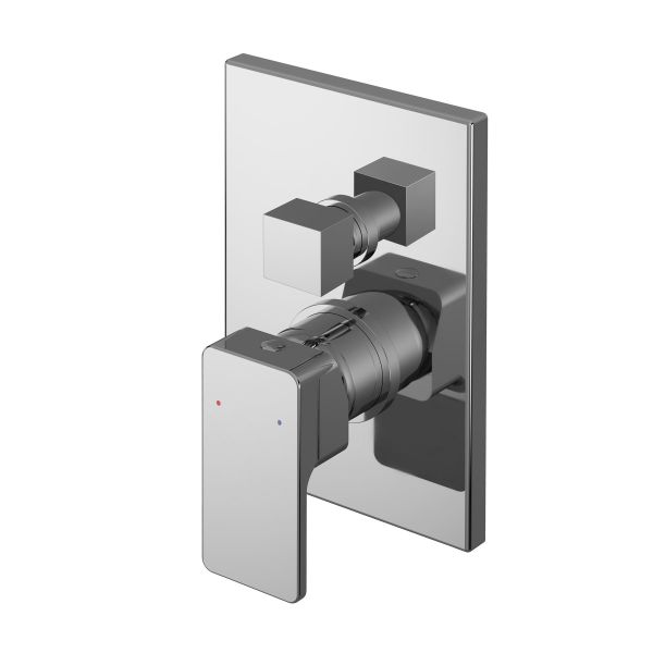 Manual Shower Valve With Diverter - Nuie WINMV12 Chrome, Chrome colour ,image 1